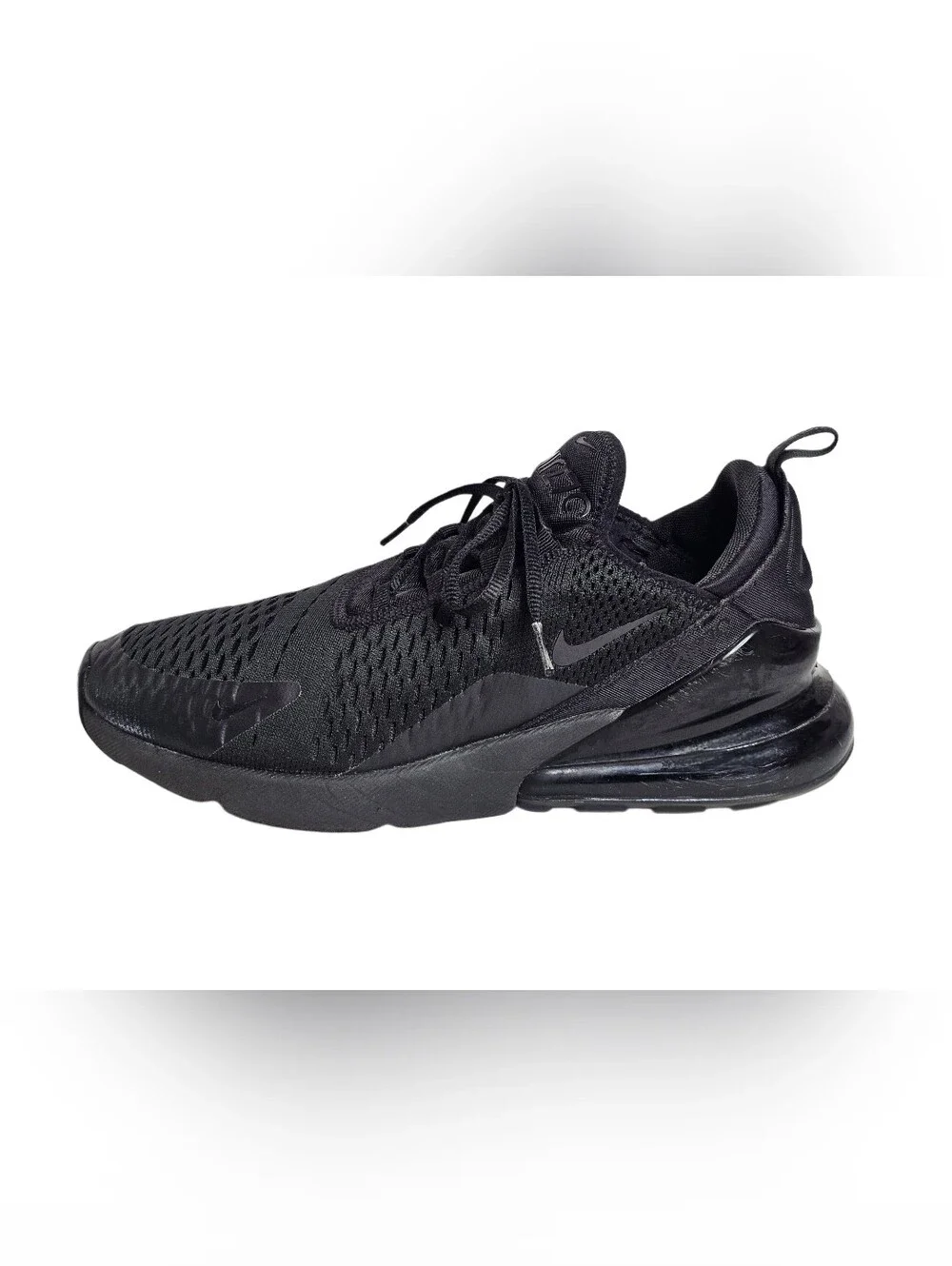 Nike Air Max 270 Triple Black Men 11.5 Running Shoe Sneakers AH8050-005 Athletic